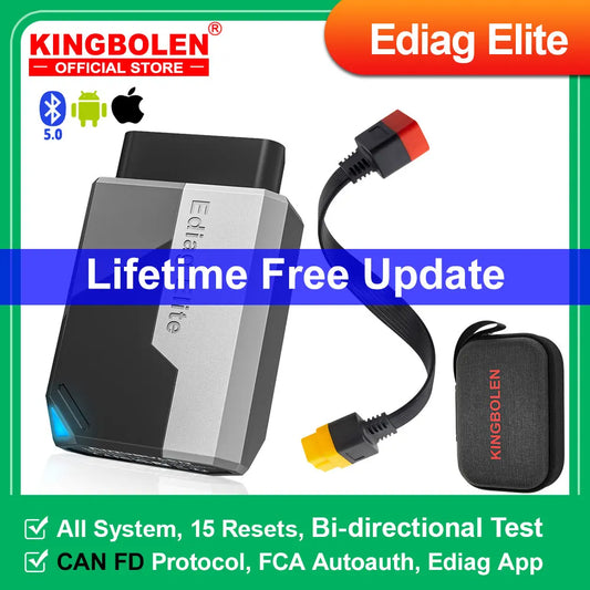 KINGBOLEN Ediag Elite 2025: Lifetime Free All System OBD2 Scanner
