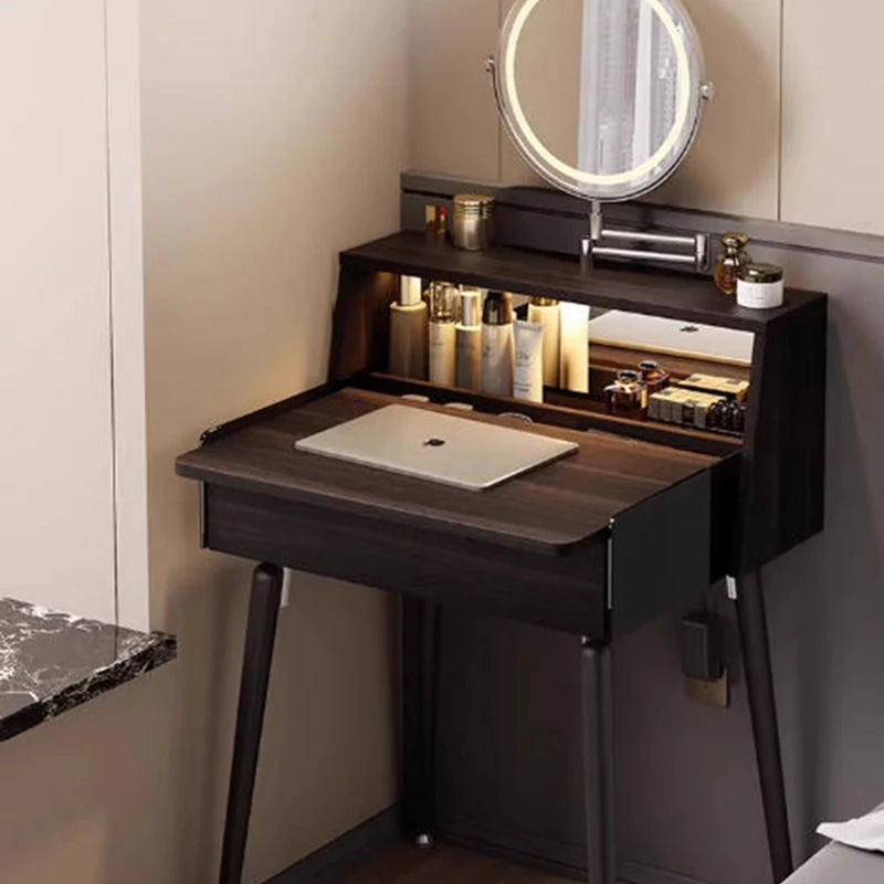 Black Luxury Vanity Table Modern Women Bedside Chair Dressing Table Cheap Cosmetics Mesa De Maquillaje Lounge Suite Furniture