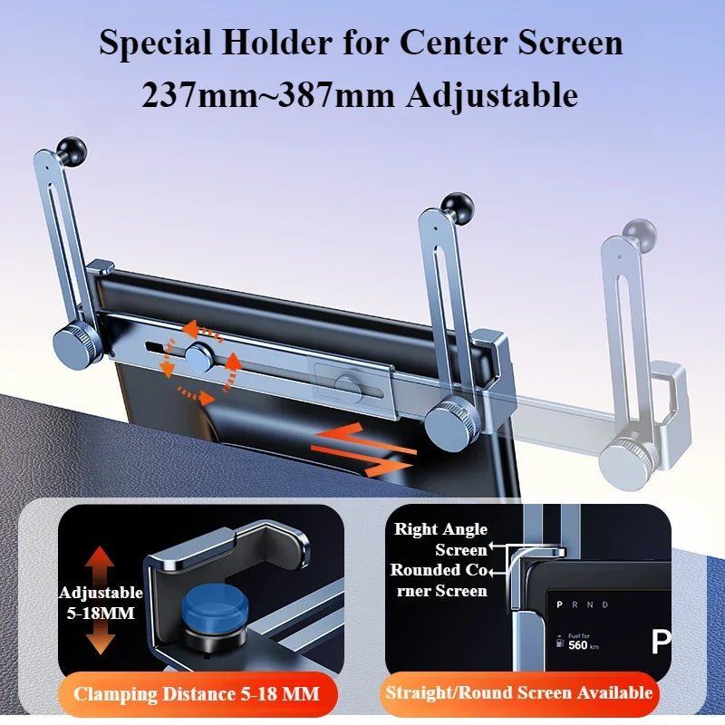 Hipacool Dual-position Car Screen Phone Holder Bracket Aluminum Alloy Adjustable for Tesla Model 3 Highland Y Car Accessories