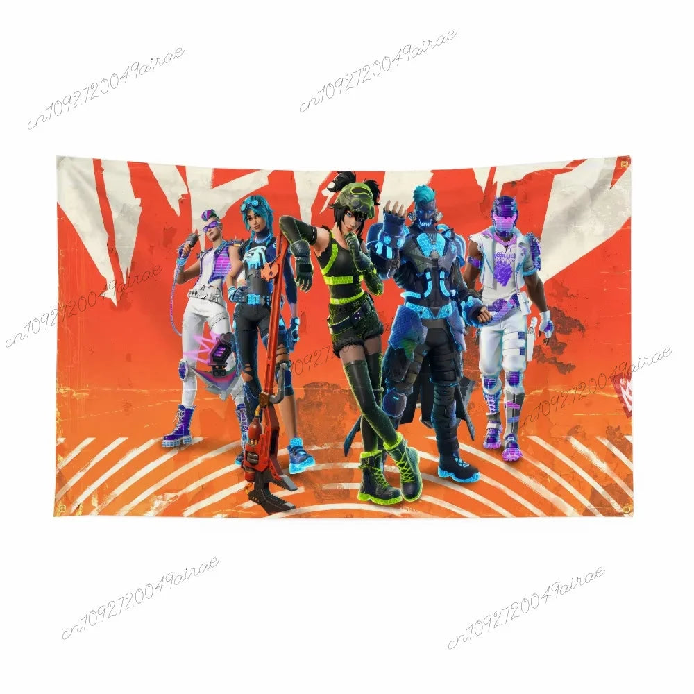 Funny Flag Garage Decorative Flags Banner F-Fortnites Hippie Wall Tapestry Wall Art Decor Background Cloth Aesthetic Room Decor