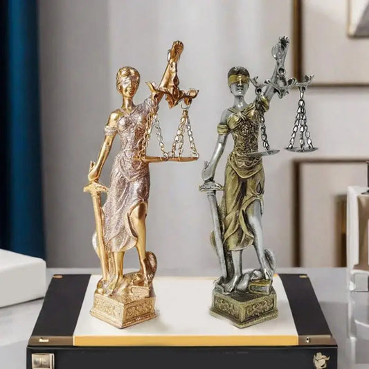 Justice Fairness Goddess Statue ThemisGoddess Of Justice Statue Greek Mythology Ornaments Justice Blind Statues Home Decor