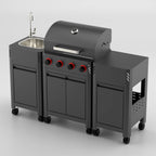 Stainless Steel BBQ Grill Modern Outdoor Kitchen  with Cabinet for Household Natural  Simple Outdoor Kitchen
