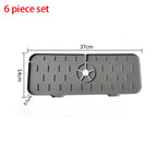 1-6PCS Faucet Splash Proof Pad Cross-Border Faucet Suction Pad Sink Splash Proof Drainage Pad Pool Platform Water Blocking Pad