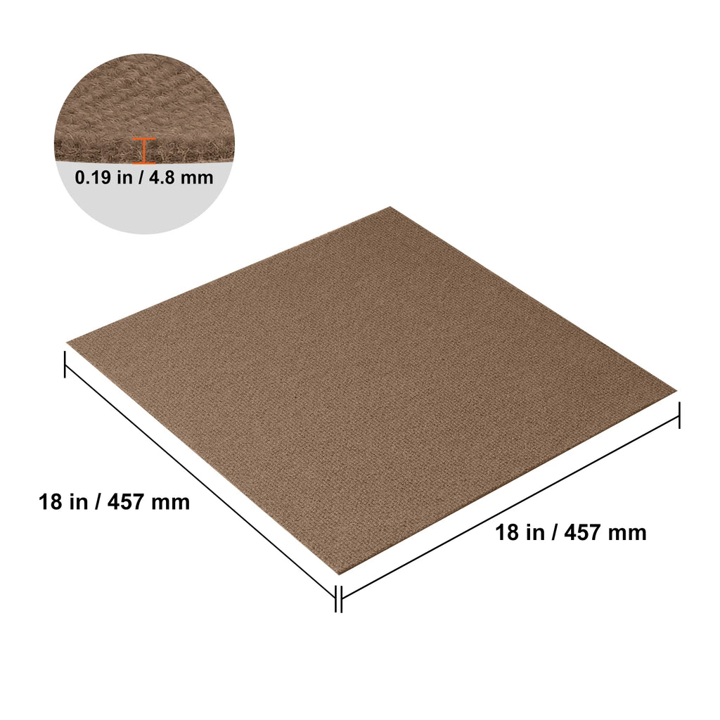 VEVOR Carpet Tiles Peel & Stick Self Adhesive Carpet Floor Tile Soft Padded Carpet Tiles for Bedroom Living Room Indoor Outdoor