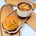 Japanese Style Wooden Kitchen Accessories Tea Coffee Tray Fruit Dessert Candy Plate Wood Decorative Food Dish Trays Tableware