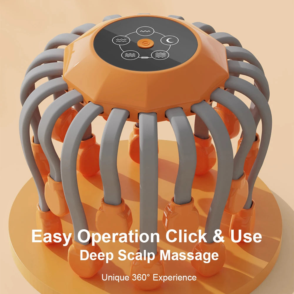 20-Claw Electric Octopus Head Massager