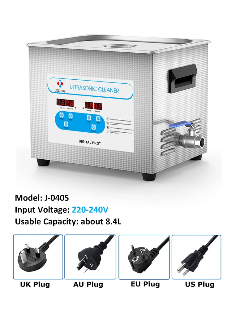 10L Ultrasonic Cleaner Heated Ultra Sonic Cleaner Machine With Timer 40kHz Ultrasound Bath for Carburetor Tools Parts