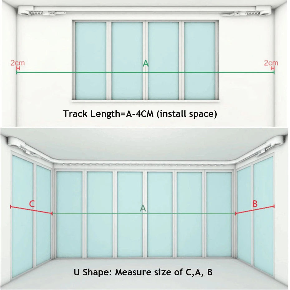 Customized Luxury Curtain Track Super Quiet Electric Curtains Rail for Tuya Wifi/Zigbee /T2 C2 Motor Intelligent Home Track Rod