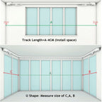 Customized Luxury Curtain Track Super Quiet Electric Curtains Rail for Tuya Wifi/Zigbee /T2 C2 Motor Intelligent Home Track Rod