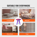 VEVOR Round Iridescent Side Table Acrylic End Table Clear Rainbow Acrylic Coffee Table for Food Book Used in Living Room Bedroom