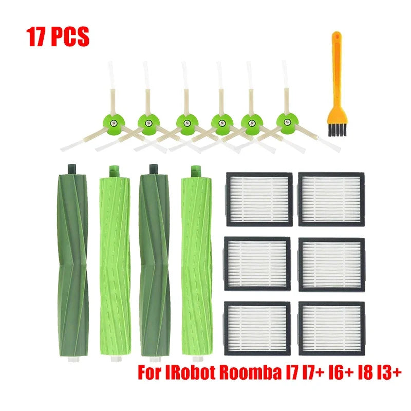 For iRobot Roomba i3,, i4, i6, i6+, i7, i7+, i8, i8+, E5, E6, E7,Vacuum Cleaner Part Hepa Filter Main Side Brush Replacement