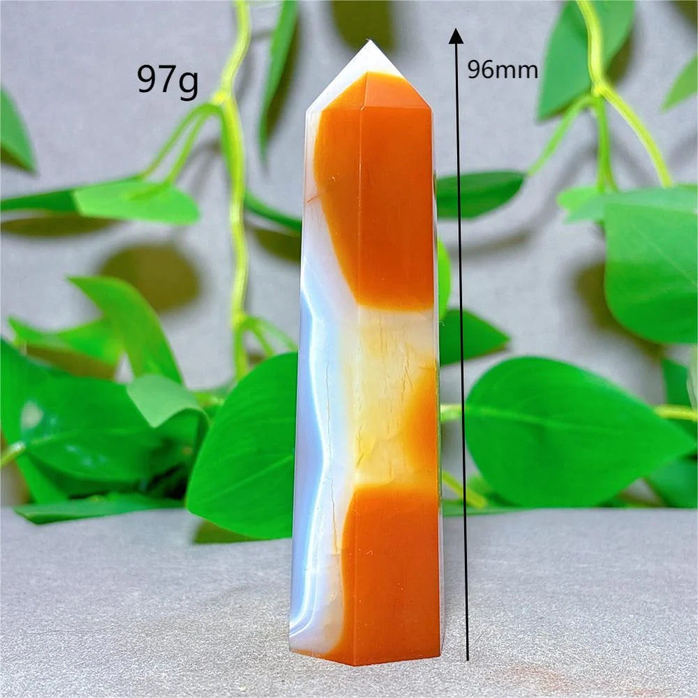 Carnelian Tower Crystal Natural Stone Quartz Home Decoration Minerals Reiki Craft Gifts Energy Healing Meditation Spiritual Love