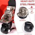 Steel Construction Front Wheels Packout Rolling Tool Box Caster Wheel Effortless Sliding Smooth Navigation Foldable Design