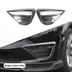 For Tesla Model Y Fog Lamp Spoiler Blade Trim Protective Cover Wolf Tooth Wind Blades ABS Car Decoration Stickers Accessories