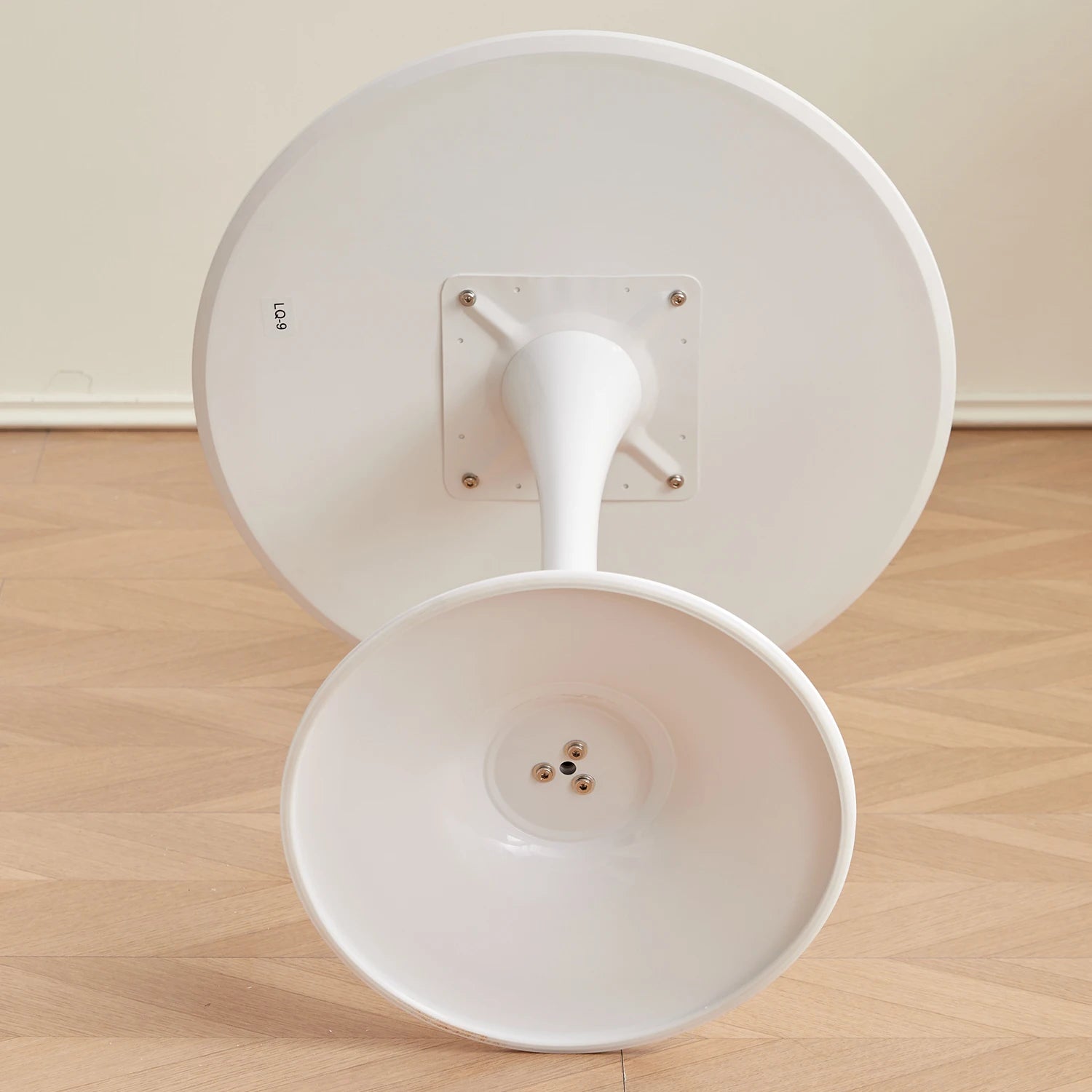 White Round Table Fixed Gina Kitchen Dining Room Living Room Nordic Modern Style Furniture Small Balcony Table 70CM
