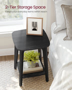 VASAGLE Side Table, Small Square End Table with Lower Shelf, Nightstand for Small Spaces, Living Room, Bedroom