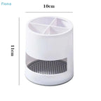 ✔4-Compartment Utensil Holder with Drainage Tray,Multifunctional Kitchen Cutlery Organizer for Chopsticks,Spoons,Brushes