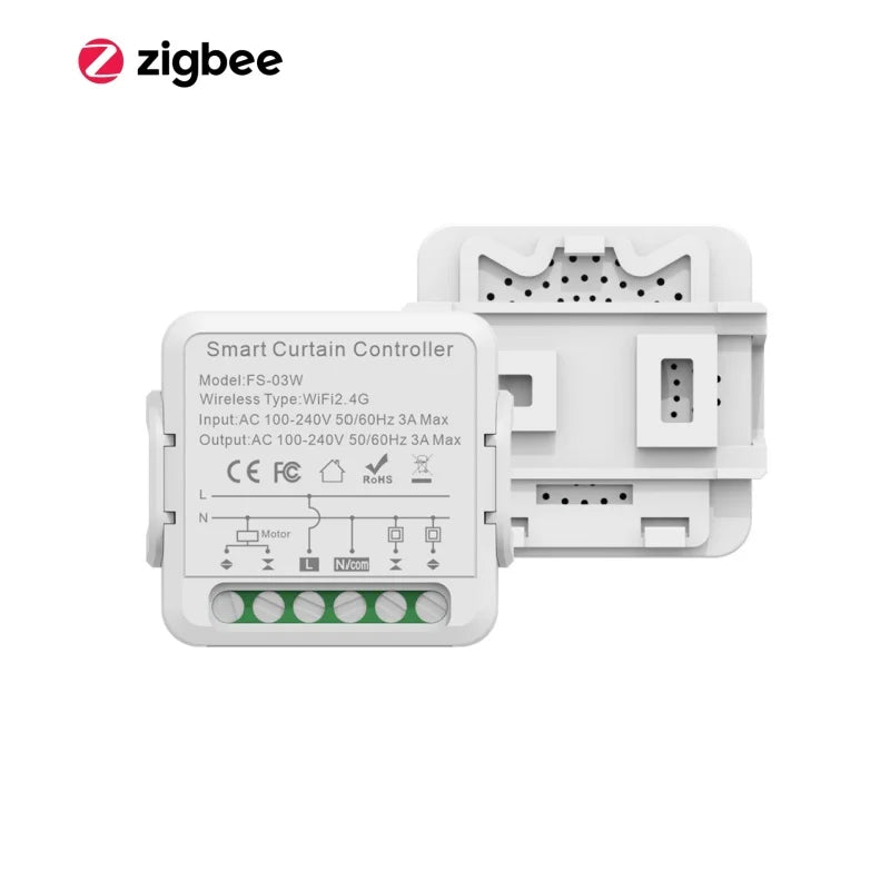 Tuya Smart WiFI/Zigbee RF Curtain Switch Module For Roller Blind Shutter Electric Motor Timing Voice Work With Alexa Google Home