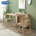 Folding Dining Table, Space Saving Kitchen Set Foldable Dinning Room Furniture