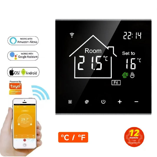 WiFi Tuya Smart Thermostat LCD Display Touch Screen for Electric Floor Heating Water/Gas Boiler Temperature Remote Controller