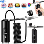 Airbrush Nail with Compressor Portable handheld Airbrush Painting Airbrush Spray Tool for Painting Nails Cake Tattoo Makeup