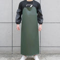 Soft PU Leather Kitchen Apron Black Green Waterproof Work Apron Oil-proof Aquatic Butchery Food Apron Farmers Market