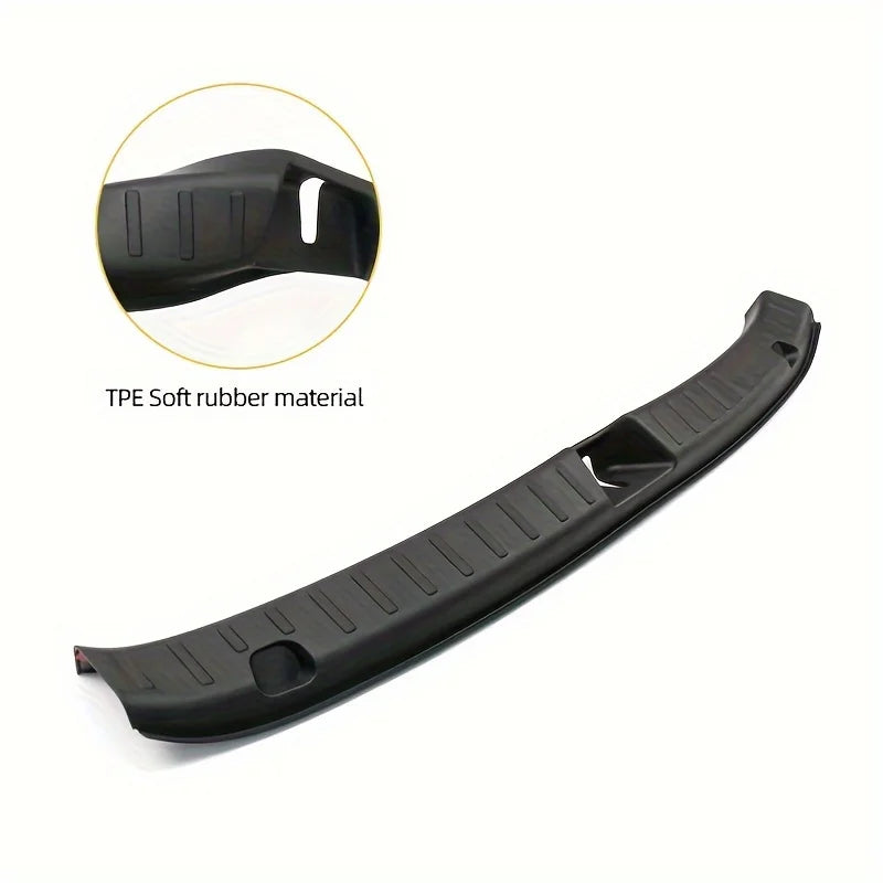 For Tesla Model Y Trunk Sill Protector Premium TPE Rubber Boot Bumper Guards with ABS Sides Bar Fender Cover for Enhanced amagi