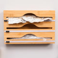Kitchen Cling Wrap Dispenser, Plastic Cling Wrap, Aluminum Foil and Wax Paper Dispenser for Kitchen Drawer