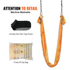 VEVOR 5.5 Yards Aerial Yoga Hammock & Swing Nylon Fabric Full Rigging Hardware for Antigravity Yoga Fitness Bodybuilding