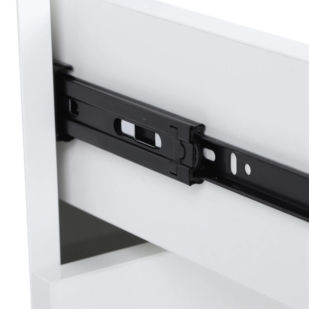 Modern Minimalist Bedroom LED Nightstand With Storage Unit With 2 Drawers Suitable For Bedroom/Living Room/Entryway