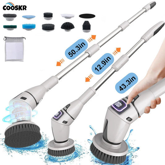 Electric Cleaning Brush Multifunctional Household Cleaning Brush Handheld Shower Scrubber Bathroom Kitchen Spin Scrubber
