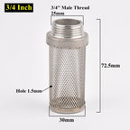 304 Stainless Steel Male Thread Mesh Cover Aquarium Fish Tank Water Pump Inlet Filter Screen Garden Irrigation Pump Hose Filters