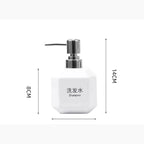 360ML Ceramic Hand Sanitizer Bottle Square Black & White Soap Liquid Container Home Shampoo Shower Gel Dividing Bottle Bathroom