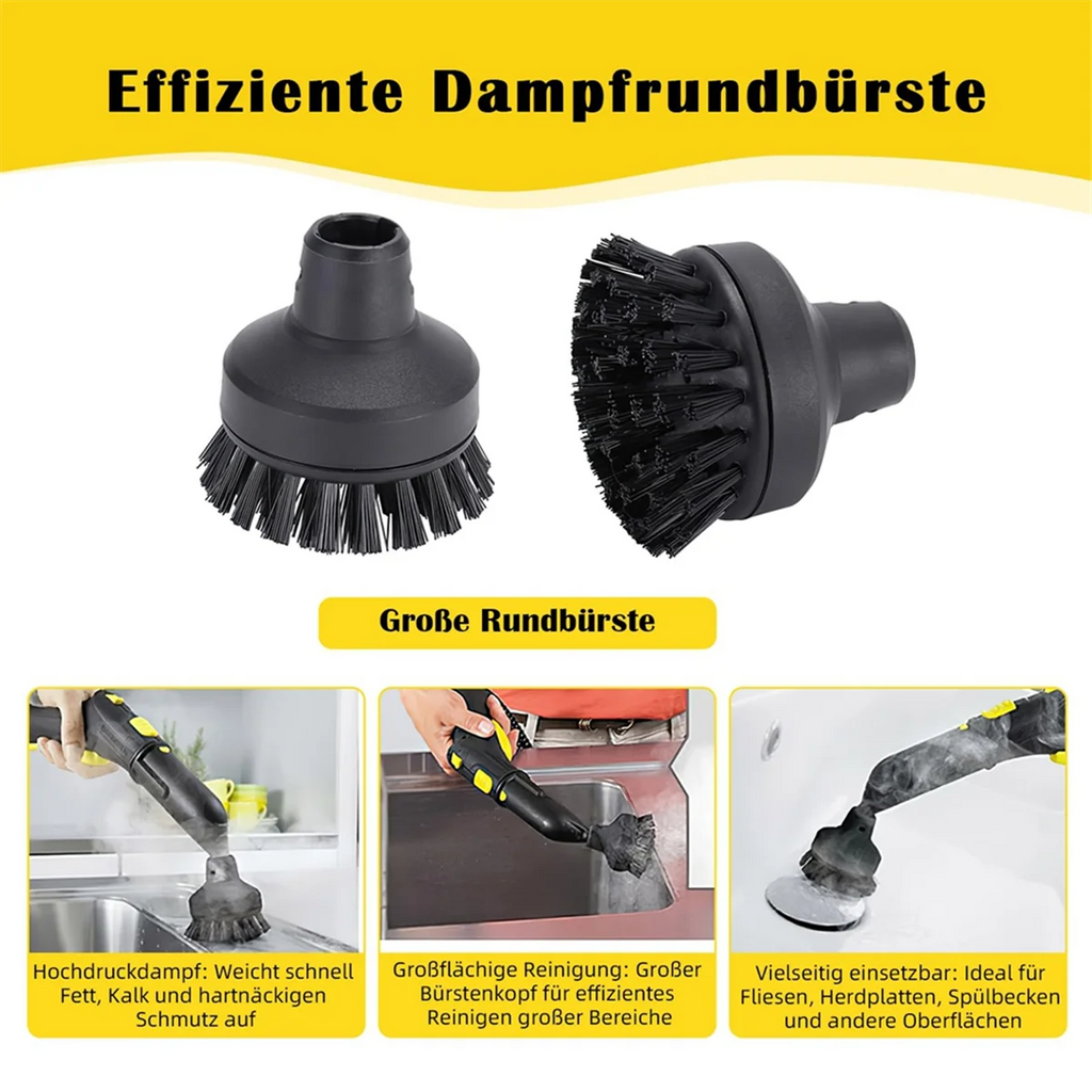 A66T 10-Piece Accessory Set for Karcher Steam Cleaners SC1, SC2, SC3, SC4, SC5 - Includes Nozzles, Brushes, and Cloths