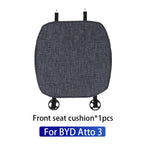 For BYD Atto 3 / Yuan Plus Tang Han Dolphin EV 2022 2023 2024 Seat Covers, Linen Cushion Breathable Pad Car Seat Mat Protector