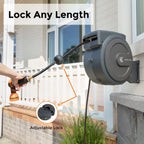 Giraffe Tools AW30 Garden Hose Reel Retractable 1/2" x 100 ft Wall Mounted Water Hose Reel