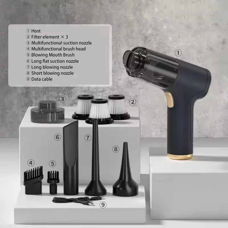  Xiaomi 98000PA Mini Car Vacuum Cleaner Cordless Powerful Wireless Car Cleaner HandHeld Portable Vacuum Home Car Cleaner