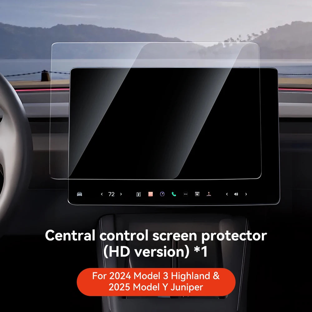 YZ Tempered Glass Screen Protector For Tesla Model 3 Highland Model Y Juniper 2025 Center Console HD Protection Screen Protecto