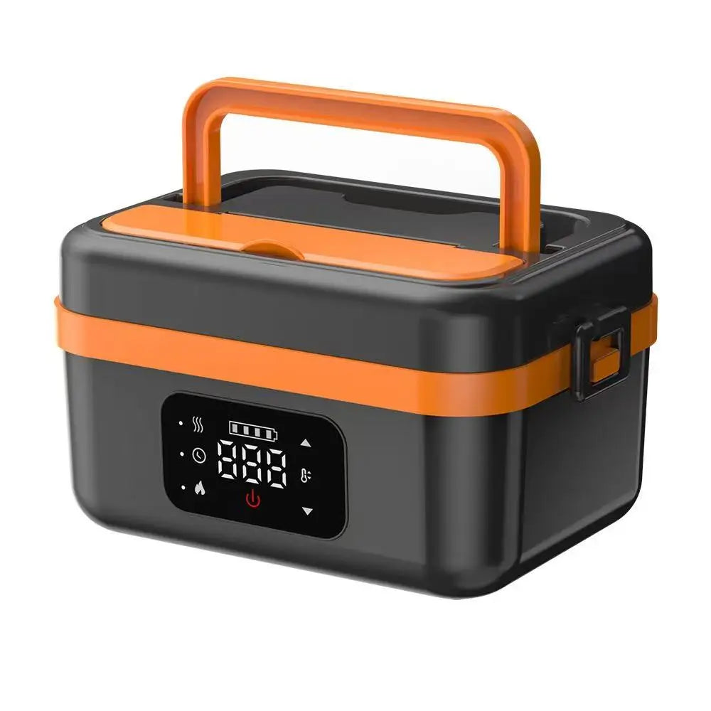 Portable Wireless Lunch Box Heating Water-free Bento Box Large Capacity Insulated Lunch Box For Travel/Office LCD Display
