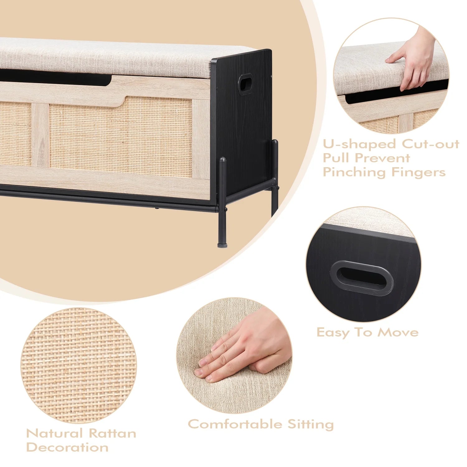 Entryway Bench with Storage Organizer Coffee Table with Storage Chest Trunk Entryway Cabinet Storage Bench for Bedroom