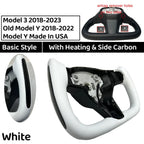  350mm Yoke Handle Steering Wheel With Heating Personalized NAPP Leather Accessories For Tesla Model 3/Y 2018-2022 Y 2022-2024