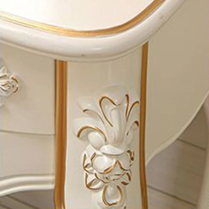 Luxury Makeup Vanities Storage Drawers Dressers Bedroom Organizer Vanity Makeup Desk Standing Corner Dressing Table with Light