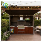 Customized Premium Complete Outdoor BBQ Island Kitchen with Grill Sink Full Appliances Waterproof Outdoor Cooking Station