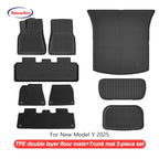 Floor Mats For Tesla Model Y 2025+ Juniper TPE All-Weather Waterproof Trunk Mat Liner Non-Slip Car Interior Protection