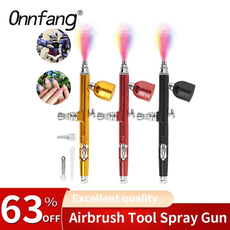 Dual Action 0.3mm Airbrush Gravity Feed Paint Spray Gun Cake Decorating Nail Nart Manicure Model Car PaintArt Paint Tattoo Tool