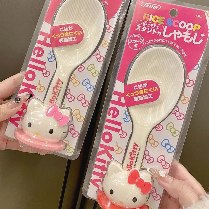 Kawaii Anime Hellokitty Kitchen Household Rice Spoon Cute Ktcat Rice Shovel High Temperature Resistant Non Stick Rice Spoon Gift