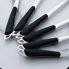 6Pcs Stainless Steel Kitchen Utensil Set with Ergonomic Handles, Heat-Resistant Spatula Turner Ladle Slotted Spoon for Cooking