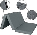 Colchón Plegable Viscoelástica Cierre y Asa 120 x 190 x 10 cm con Espuma D25 extrafirme en Loneta Pre