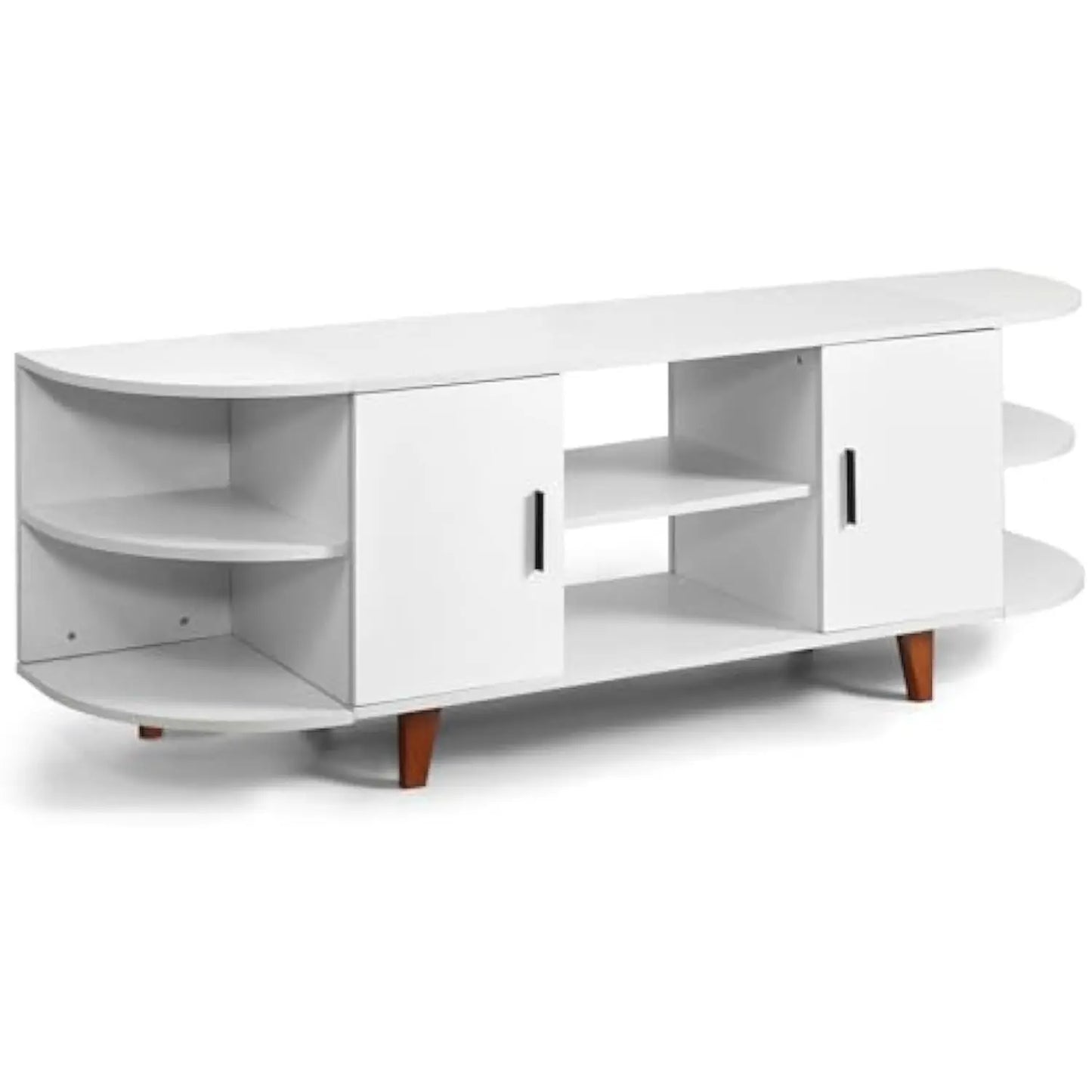 White Tv Stand for 70 75 英寸 Tv Modern, 63 英寸 Media Console, Entertainment Center with Storage Cabinets for Living Room, Bedroom