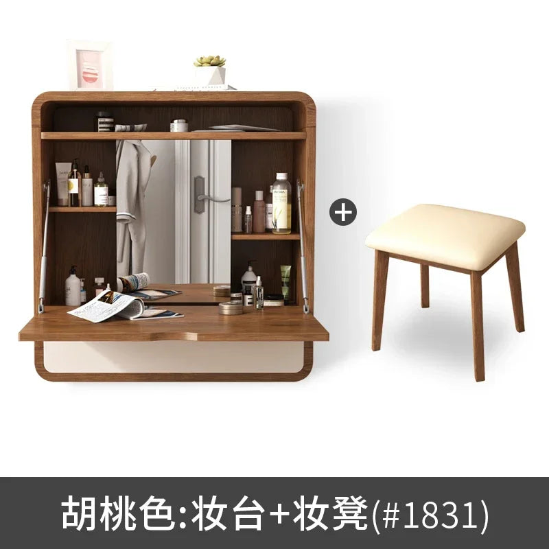 Wall-Mounted Dresser Modern Minimalist Makeup Table Small Apartment Bedroom Internet Celebrity Ins Mini Dresser